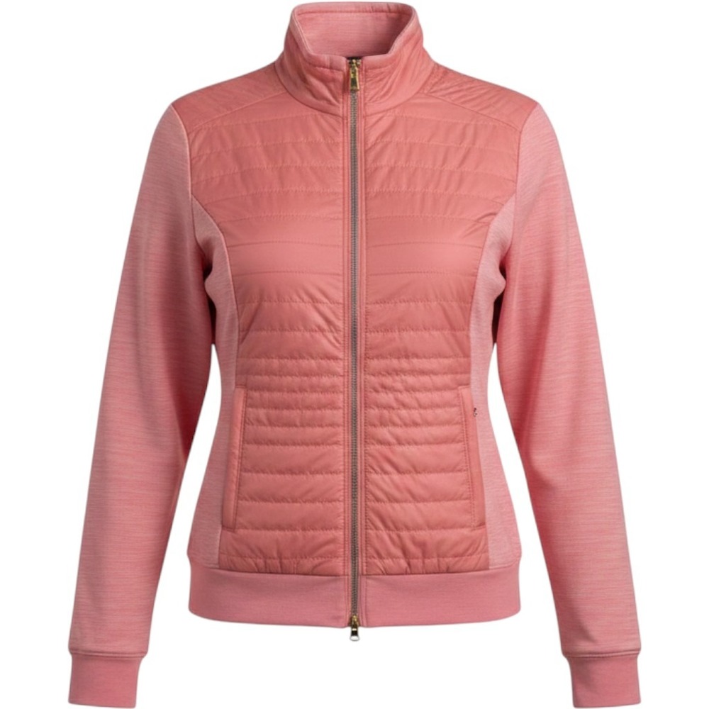 NEW Fairway and Greene Augusta Full Zip Jacket Womens SMALL Coral Ginger J32252